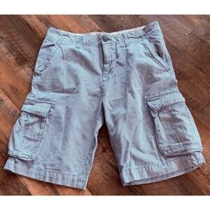Old Navy blue and white Mini  Stripe 100% Cotton Cargo shorts 34